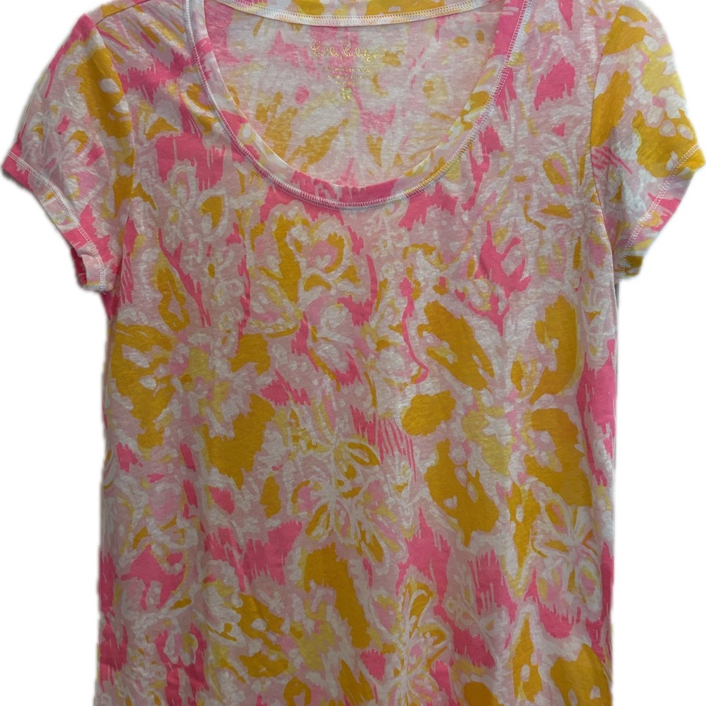 Lilly Pulitzer NWT Top – Kir Royal Pink “Ooh La La” Print